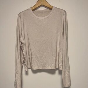 Lululemon ivory Pima cotton long sleeve sz 10 preloved